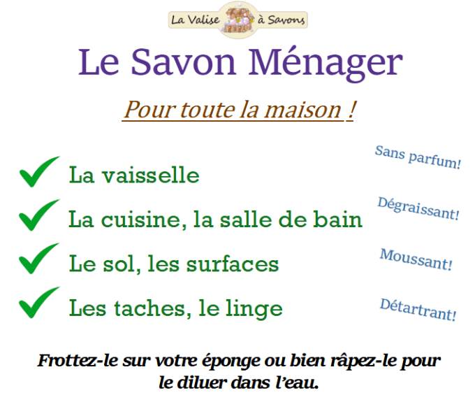 Lot de 3 Savons Ménagers